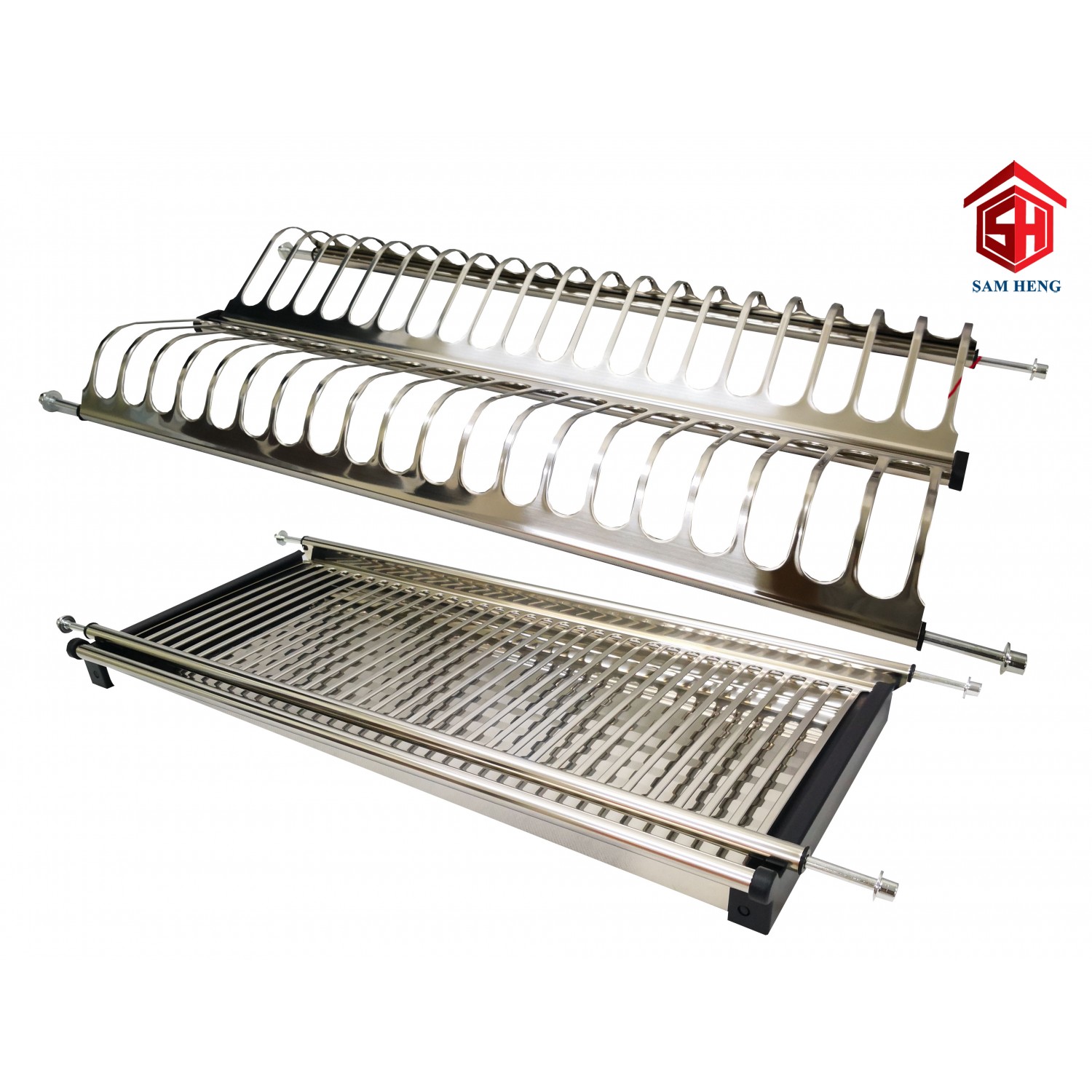 SDR0160 600mm Kitchen Dish Rack Drainer Dryer Plate Cup Rak